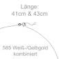 Preview: Collier Halskette Unendlich 585 Gold bicolor 5 Diamanten Brillanten Kette