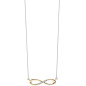 Preview: Collier Halskette Unendlich 585 Gold bicolor 5 Diamanten Brillanten Kette