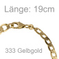 Preview: Panzerarmband 333 Gelbgold 19 cm Gold Armband Goldarmband