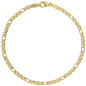 Preview: Zwillings-Panzerarmband 585 Gelbgold 19 cm Gold Armband Goldarmband