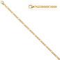 Preview: Zwillings-Panzerarmband 585 Gelbgold 19 cm Gold Armband Goldarmband