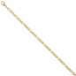 Preview: Zwillings-Panzerarmband 585 Gelbgold 19 cm Gold Armband Goldarmband
