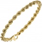 Preview: Kordelarmband 585 Gold Gelbgold 19 cm Armband Goldarmband