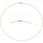 Preview: Halsreif 925 Sterling Silber gold vergoldet 1,1 mm 42 cm Kette Halskette