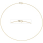 Preview: Halsreif 925 Sterling Silber gold vergoldet 1,1 mm 45 cm Kette Halskette