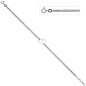 Preview: Armband Herz 925 Sterling Silber 19 cm Silberarmband Herzarmband