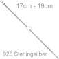 Preview: Armband Herz 925 Sterling Silber 19 cm Silberarmband Herzarmband