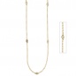 Mobile Preview: Collier Halskette 925 Sterling Silber gold vergoldet 7 Zirkonia 47 cm Kette