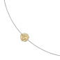 Preview: Collier Kette mit Anhänger aus Edelstahl mit 585 Gold kombiniert matt 42 cm