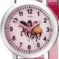 Preview: JOBO Kinder Armbanduhr Pferde rosa pink Aluminium Kinderuhr Pferdeuhr Mädchenuhr