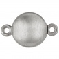 Preview: Magnet-Schließe 925 Sterling Silber matt mattiert Verschluss für Perlenketten
