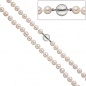 Preview: Perlenkette aus Akoya Perlen 45 cm Schließe 925 Sterling Silber matt