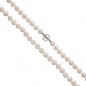 Preview: Perlenkette aus Akoya Perlen 45 cm Schließe 925 Sterling Silber matt