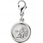 Preview: Einhänger Charm Engel Schutzengel 925 Silber matt Anhänger für Bettelarmband