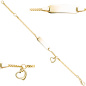 Preview: Schildband mit Herz 333 Gold Gelbgold Gravur ID Armband 14 cm