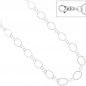 Preview: Halskette Kette 925 Sterling Silber 80 cm Silberkette Karabiner