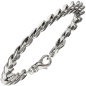 Preview: Panzerarmband 925 Sterling Silber diamantiert 23 cm Armband Silberarmband