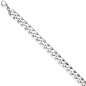 Preview: Panzerarmband 925 Sterling Silber diamantiert 23 cm Armband Silberarmband