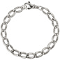 Preview: Panzerarmband 925 Sterling Silber mit Struktur 19 cm Armband Silberarmband