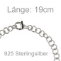 Preview: Rundankerarmband 925 Sterling Silber 19 cm Armband Silberarmband Ankerarmband