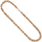 Preview: Collier Halskette 925 Sterling Silber rotgold vergoldet 50 cm Kette