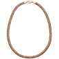 Preview: Königskette oval 925 Silber rotgold vergoldet 45 cm Kette Halskette Karabiner