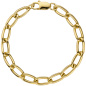 Preview: Panzerarmband 925 Silber gold vergoldet 19 cm Armband