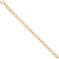 Preview: Rundankerarmband 925 Sterling Silber gold vergoldet 19 cm Armband Ankerarmband