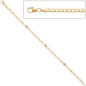 Preview: Armband 333 Gold Gelbgold 3 Blautopase hellblau blau 19 cm Goldarmband Karabiner