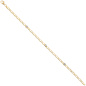 Preview: Armband 333 Gold Gelbgold 3 Blautopase hellblau blau 19 cm Goldarmband Karabiner