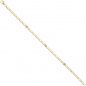 Preview: Armband 333 Gold Gelbgold 3 Blautopase hellblau blau 19 cm Goldarmband Karabiner