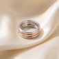 Preview: Damen Ring 925 Sterling Silber bicolor vergoldet teil matt