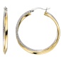 Preview: Creolen verschlungen 925 Sterling Silber bicolor vergoldet Ohrringe