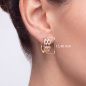 Preview: Creolen 925 Sterling Silber gold vergoldet 12 Zirkonia Ohrringe