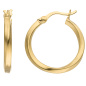 Preview: Creolen gedreht 925 Sterling Silber gold vergoldet matt Ohrringe
