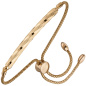 Preview: Armband 925 Sterling Silber rotgold vergoldet 23 cm variabel einstellbar