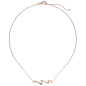Preview: Collier Halskette 925 Sterling Silber rotgold vergoldet mit 6 Zirkonia 45 cm