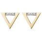 Preview: Ohrstecker Dreieck 585 Gold Gelbgold 6 Diamanten Brillanten 0,02ct. Ohrrringe