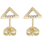 Preview: Ohrstecker Dreieck 585 Gold Gelbgold 6 Diamanten Brillanten 0,02ct. Ohrrringe