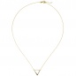 Preview: Collier Halskette Dreieck 585 Gold Gelbgold 5 Diamanten Brillanten 42 cm Kette