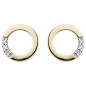 Preview: Ohrstecker rund 585 Gold Gelbgold 6 Diamanten Brillanten Ohrringe Goldohrstecker