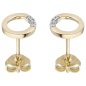 Preview: Ohrstecker rund 585 Gold Gelbgold 6 Diamanten Brillanten Ohrringe Goldohrstecker