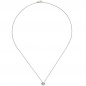 Preview: Collier Kette mit Anhänger 585 Gold Weißgold 1 Diamant Brillant 45 cm