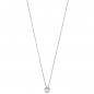 Preview: Collier Kette mit Anhänger 585 Gold Weißgold 1 Diamant Brillant 45 cm