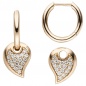Preview: Creolen 585 Gold Rotgold 34 Diamanten Brillanten Ohrringe Diamantohrringe