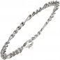 Preview: Figaroarmband 925 Sterling Silber diamantiert 21 cm Armband Silberarmband