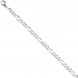 Preview: Figaroarmband 925 Sterling Silber diamantiert 21 cm Armband Silberarmband