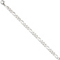 Preview: Figaroarmband 925 Sterling Silber diamantiert 21 cm Armband Silberarmband