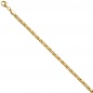 Preview: Königsarmband 925 Sterling Silber gold vergoldet diamantiert 21 cm Armband