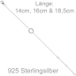 Preview: Armband 925 Sterling Silber 16 Zirkonia 18,5 cm Silberarmband